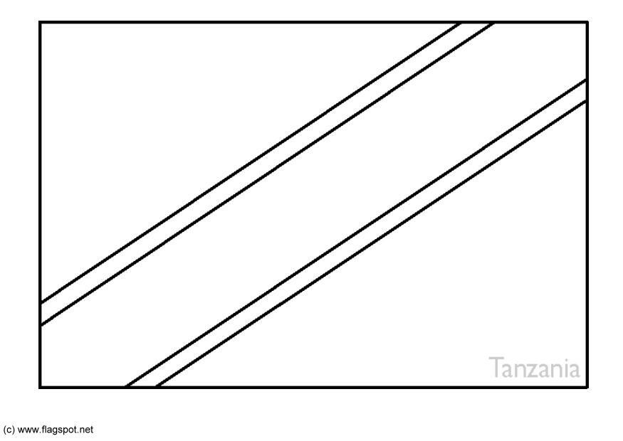 Dibujo para colorear tanzania