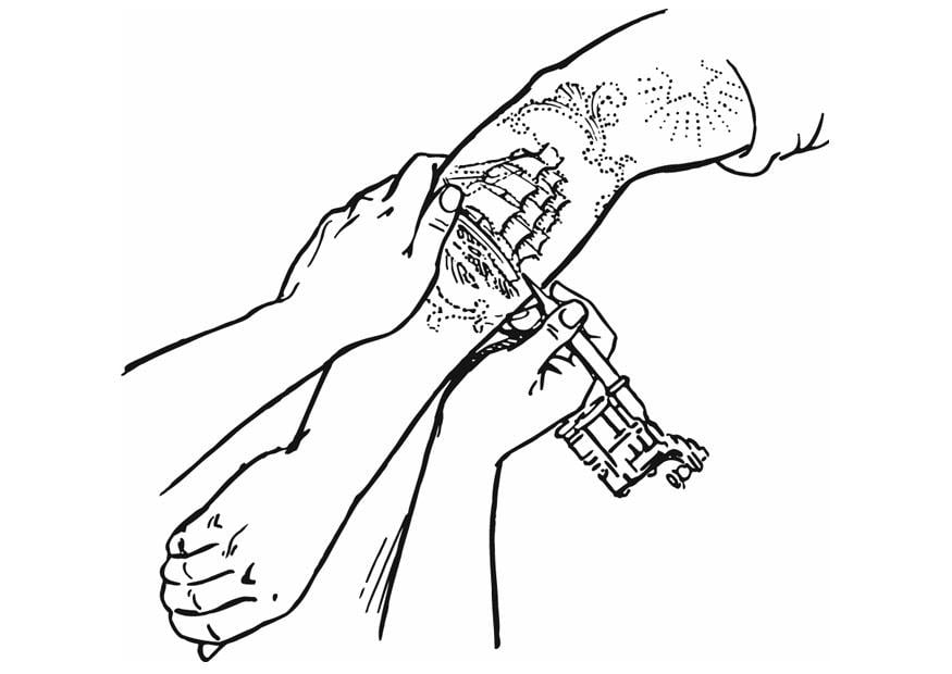 Dibujo para colorear tatuaje