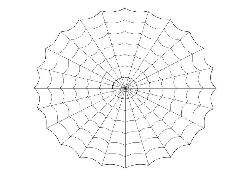 Dibujo para colorear telarana
