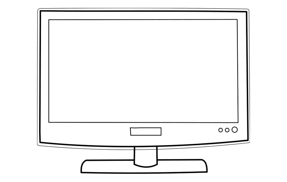 Dibujo para colorear televisiA³n 