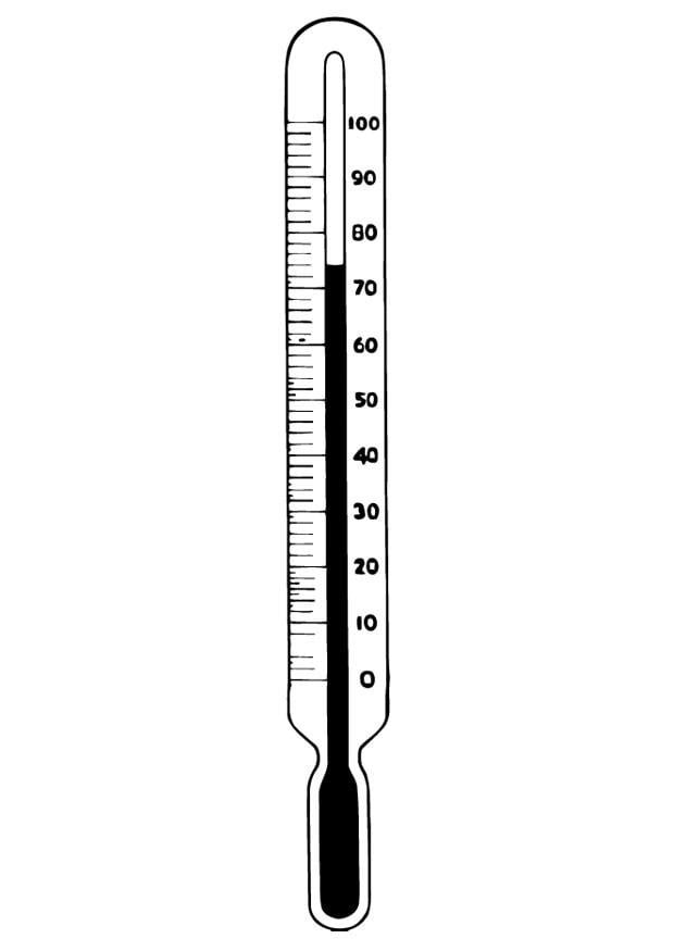 Dibujo para colorear temperatura - termA³metro