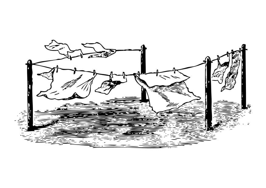 Dibujo para colorear tendedero