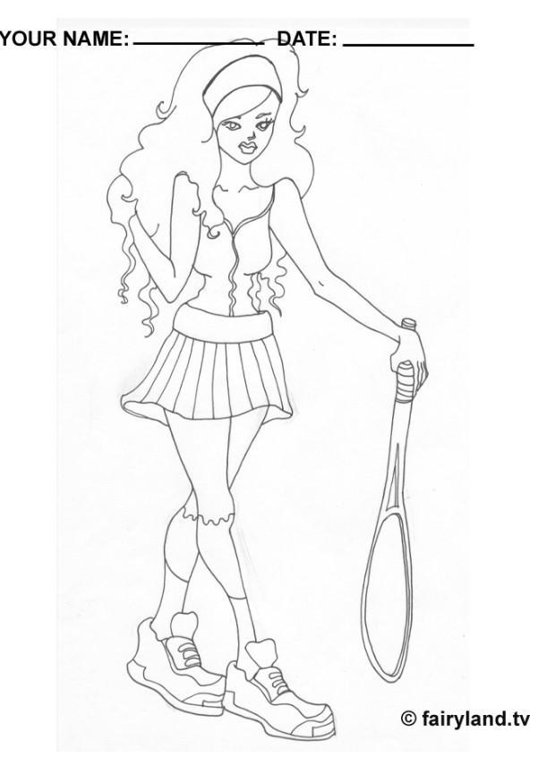Dibujo para colorear tenis