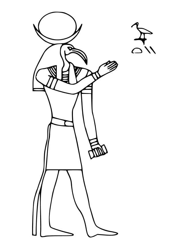 Dibujo para colorear thot