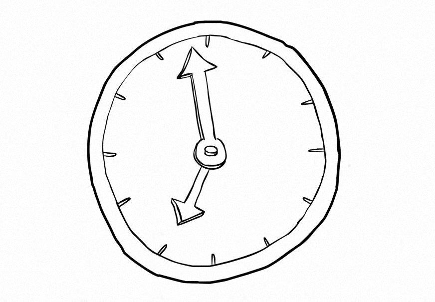 Dibujo para colorear tiempo
