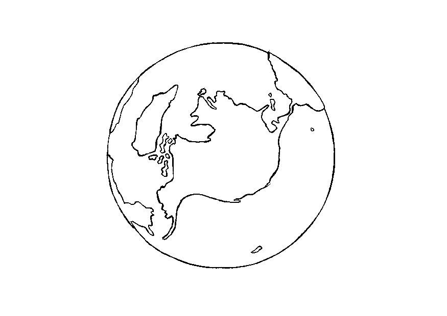 Dibujo para colorear tierra