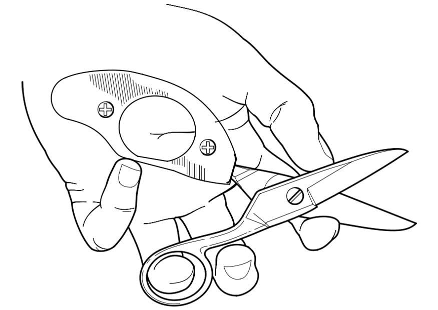 Dibujo para colorear tijeras
