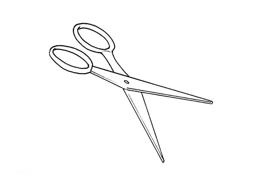 Dibujo para colorear tijeras