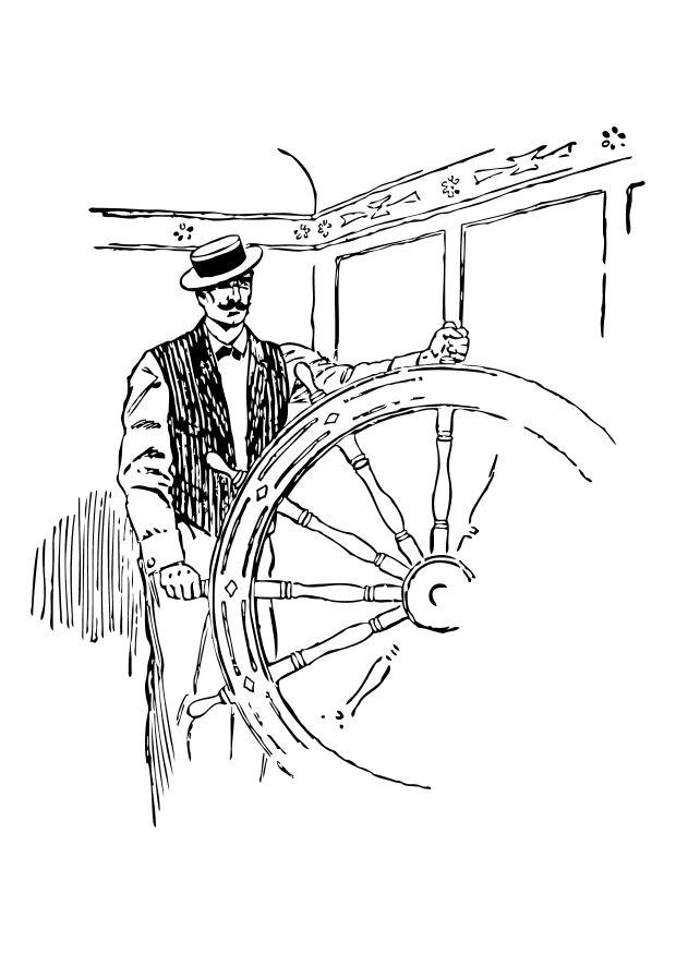 Dibujo para colorear timonel