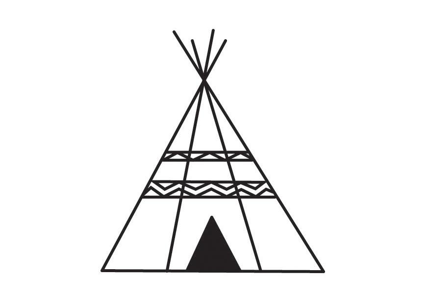Dibujo para colorear tipi