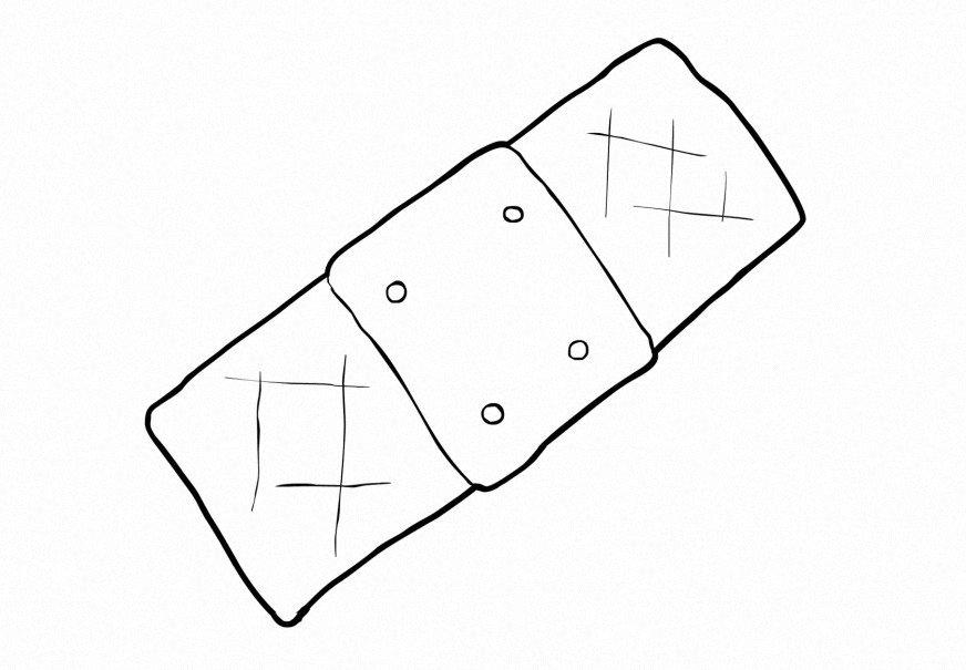 Dibujo para colorear tirita