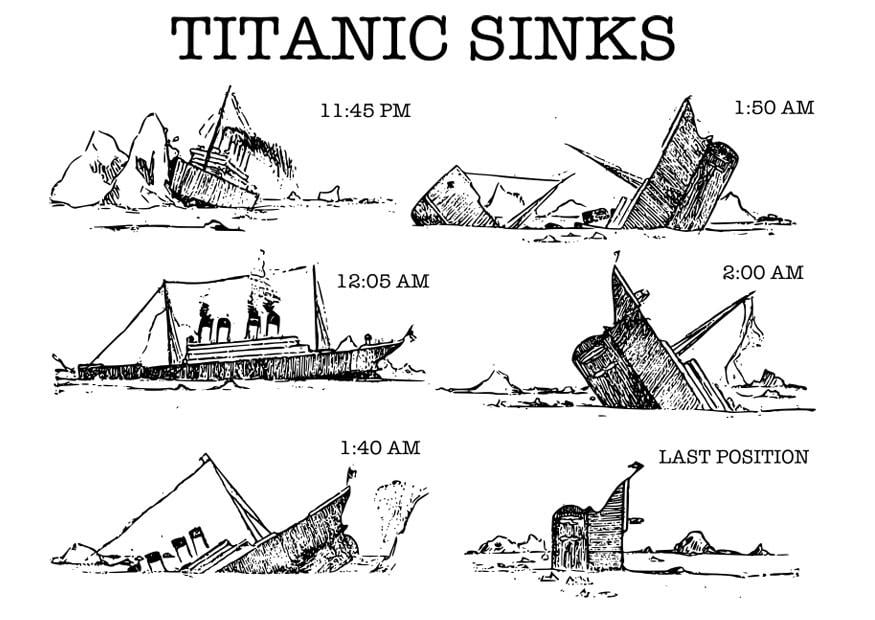 Dibujo para colorear titanic