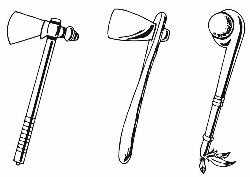 Dibujo para colorear tomahawk
