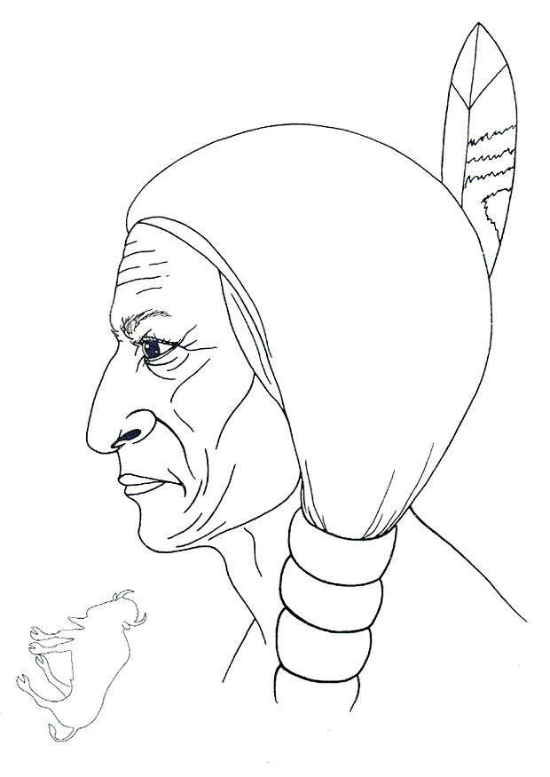 Dibujo para colorear toro sentado