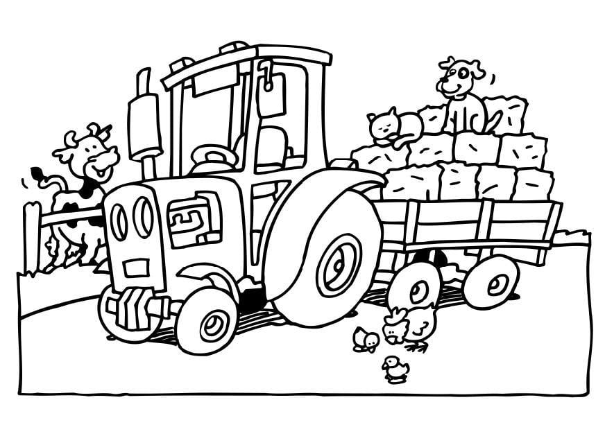 Dibujo para colorear tractor