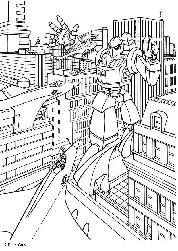 Dibujo para colorear transformador manga