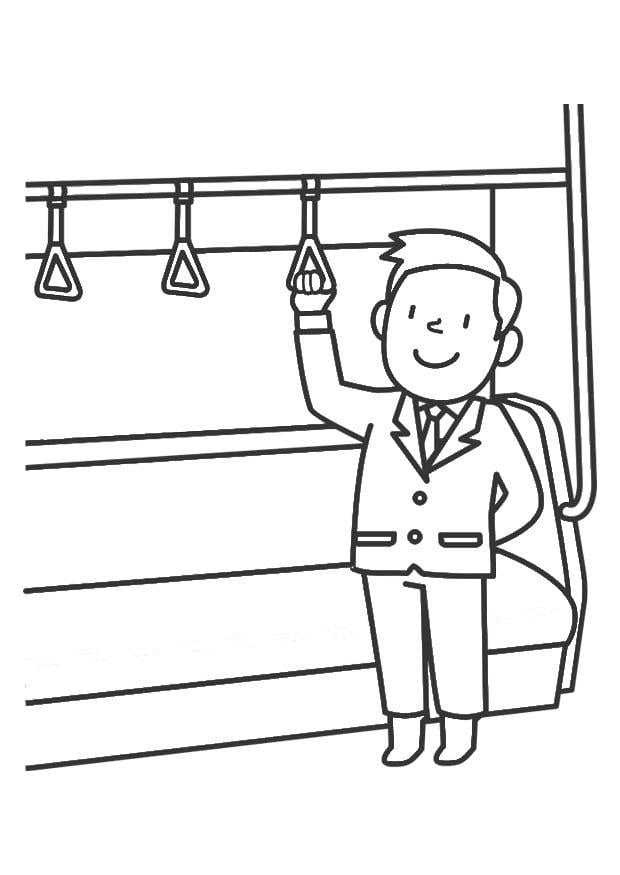 Dibujo para colorear transporte publico