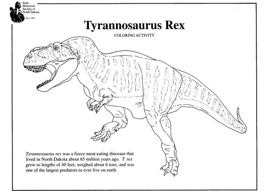 Dibujo para colorear trex