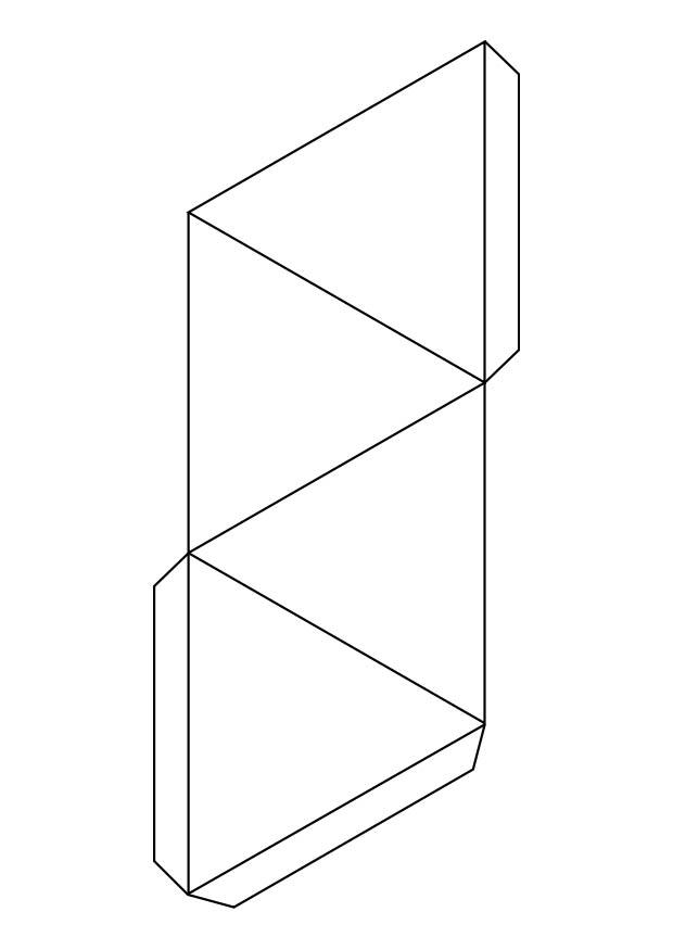 Dibujo para colorear triA¡ngulo - pirA¡mide