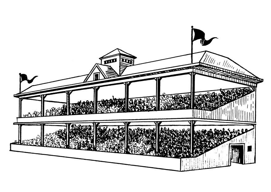 Dibujo para colorear tribuna