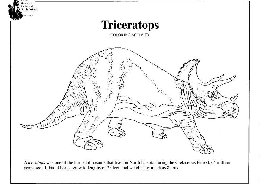 Dibujo para colorear triceratops