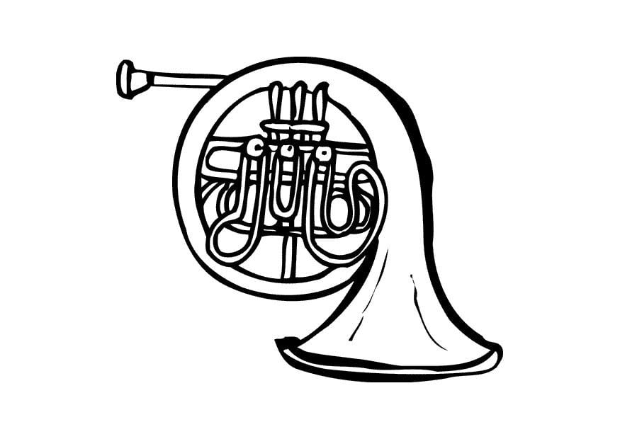 Dibujo para colorear trompa