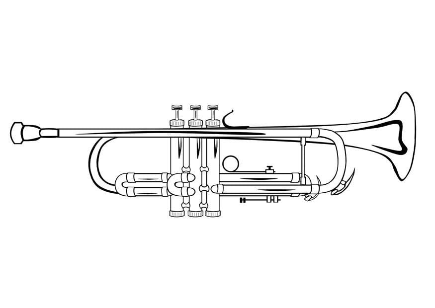 Dibujo para colorear trompeta