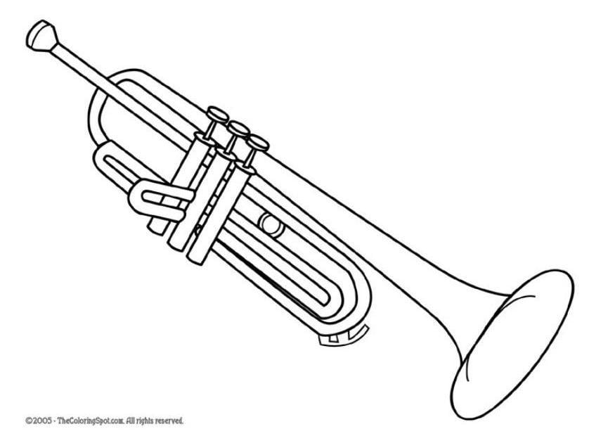 Dibujo para colorear trompeta