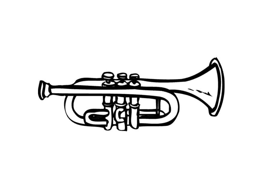 Dibujo para colorear trompeta