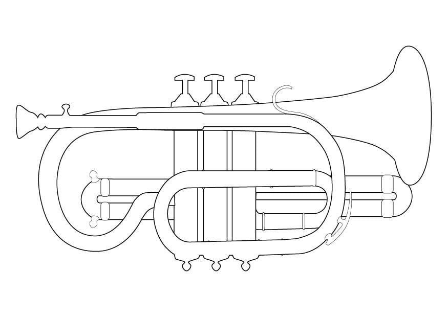 Dibujo para colorear trompeta