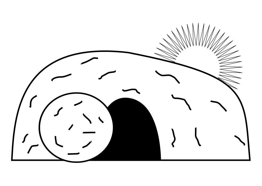 Dibujo para colorear tumba vacA­a