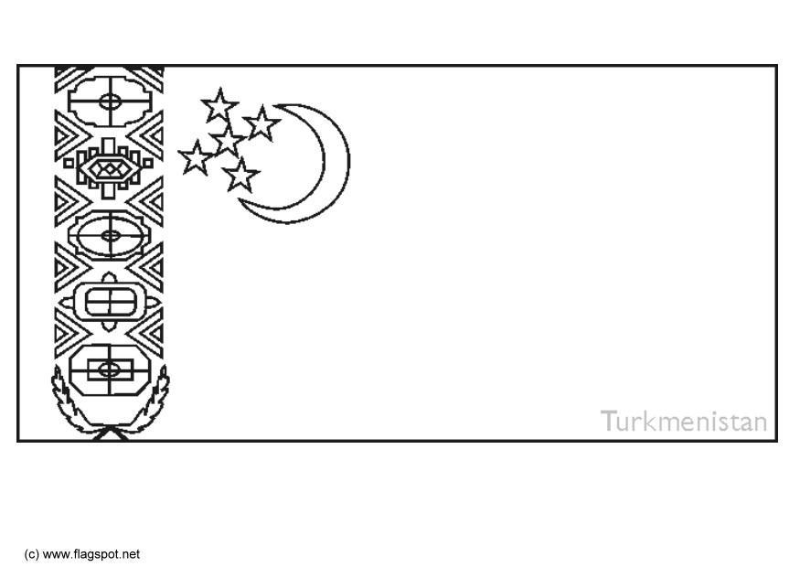 Dibujo para colorear turkmenistan