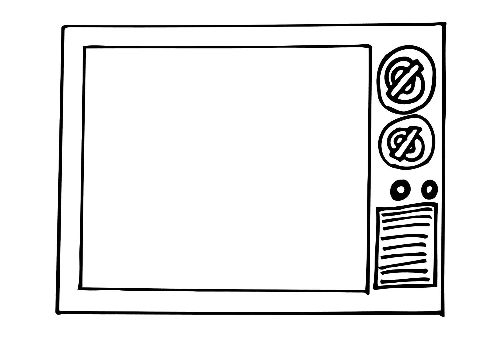 Dibujo para colorear tv