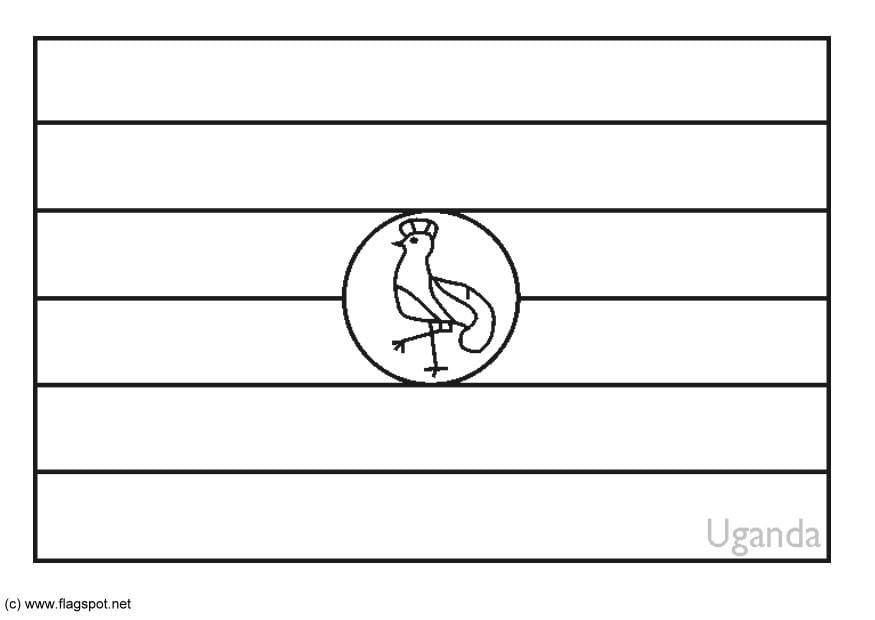 Dibujo para colorear uganda