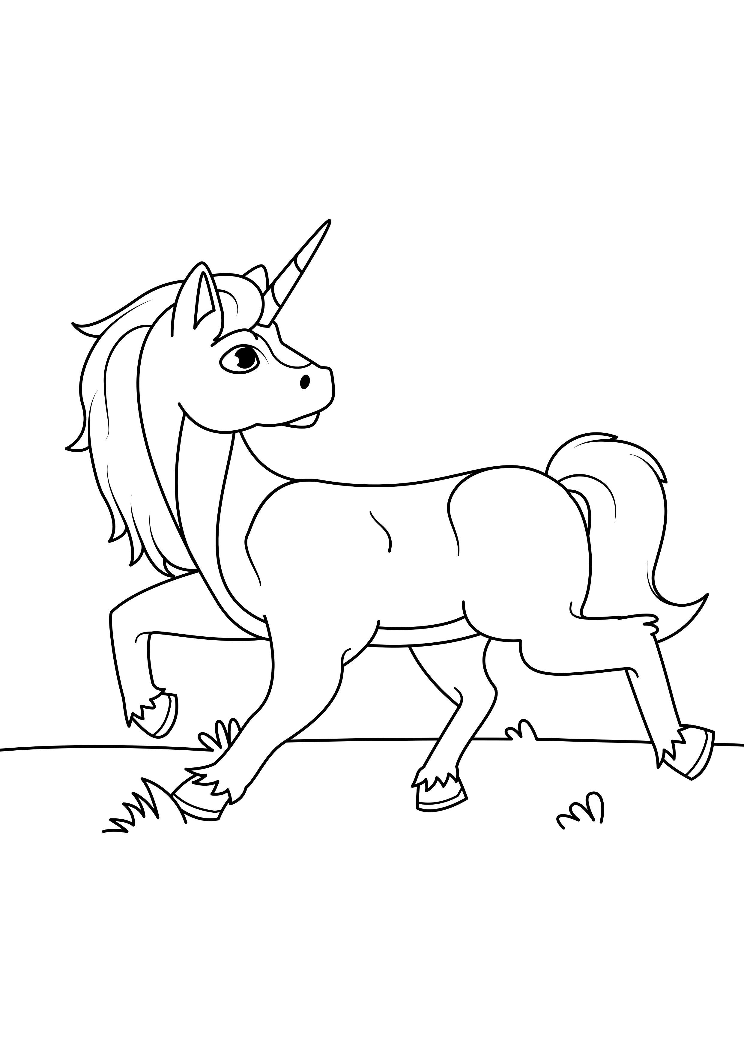 Dibujo para colorear unicornio