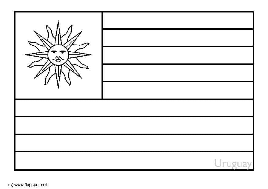Dibujo para colorear uruguay