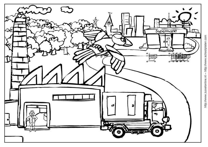 Dibujo para colorear vaca