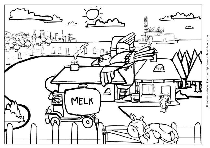Dibujo para colorear vaca