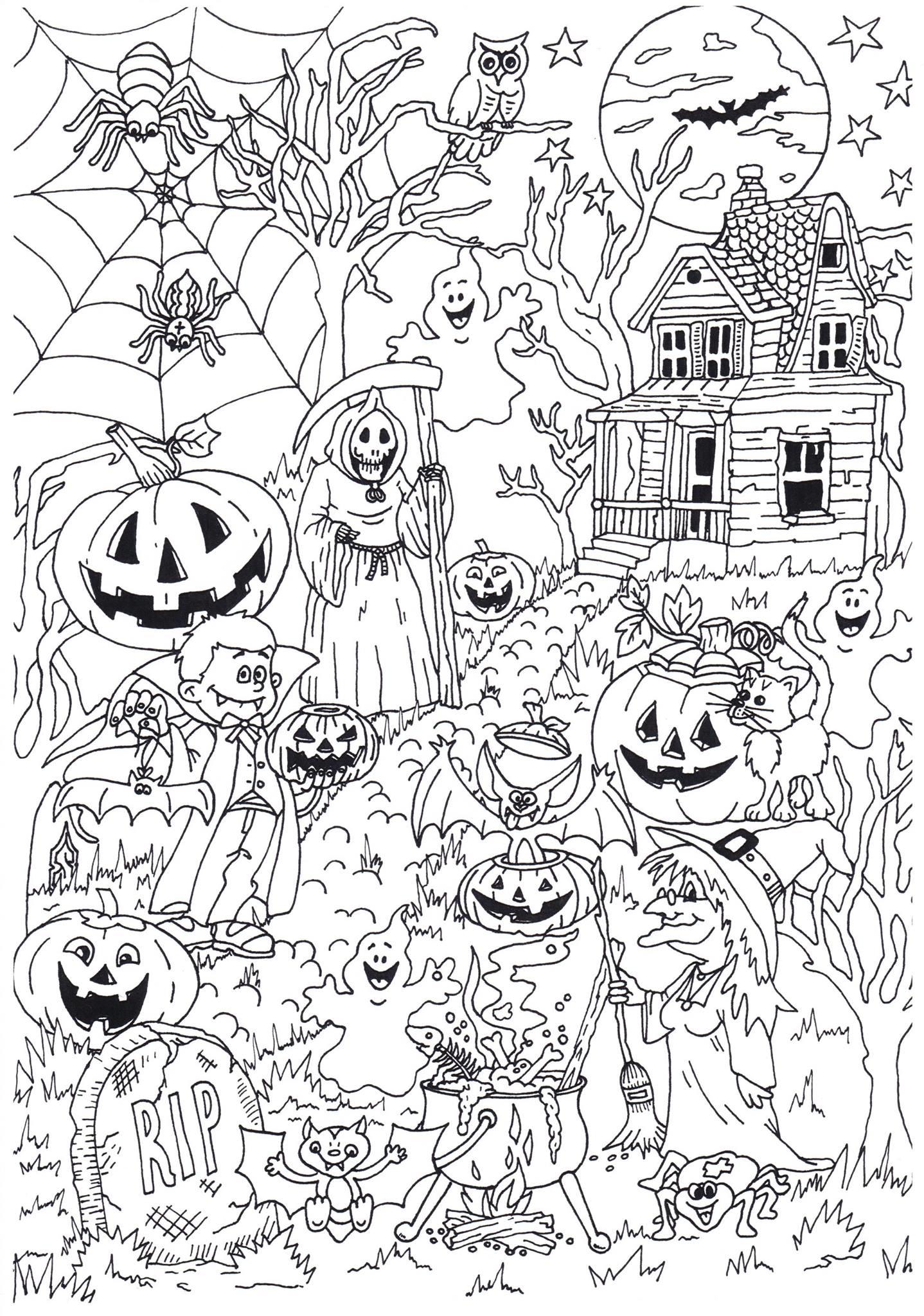 Dibujo para colorear vA­spera de todos los santos