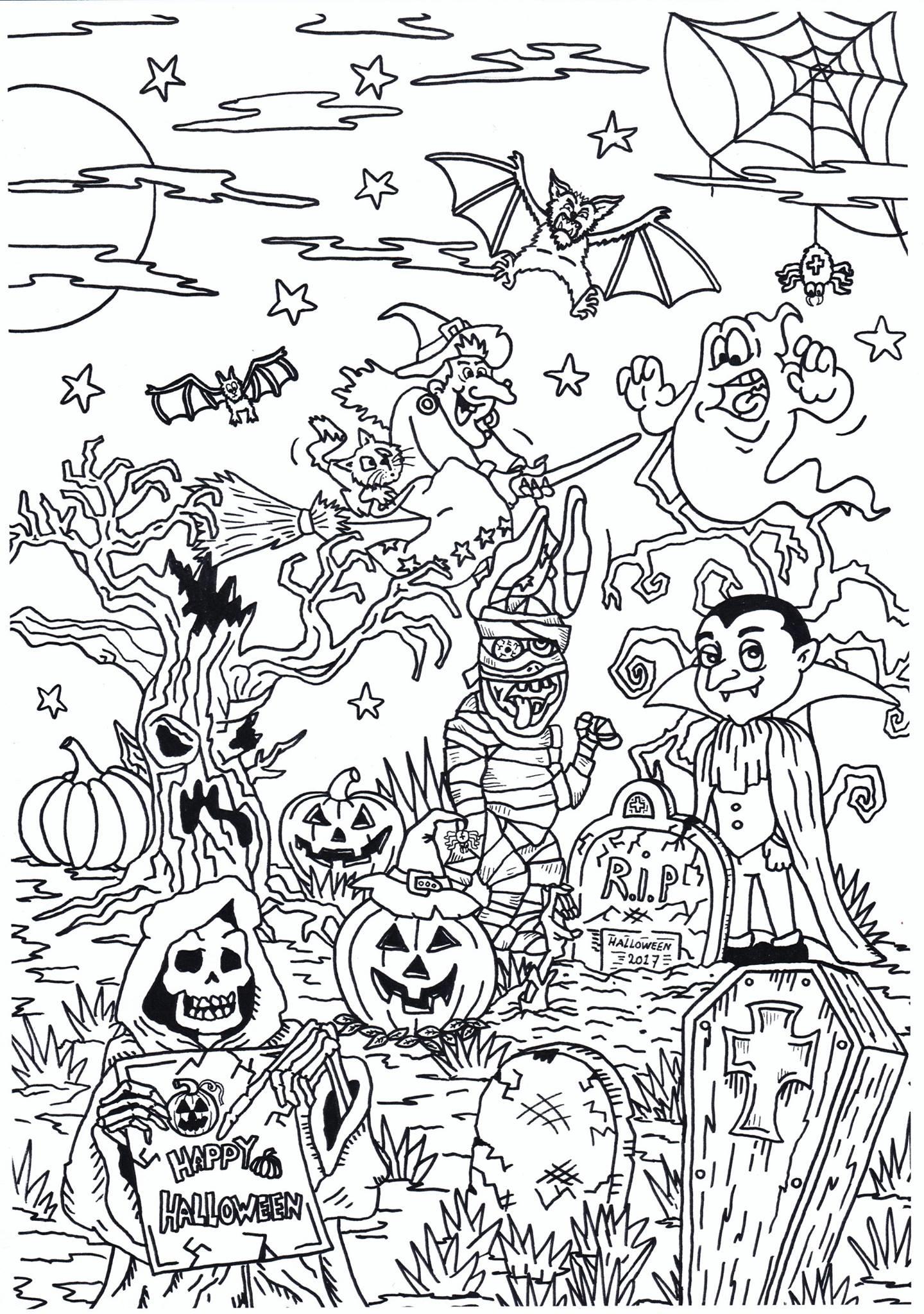 Dibujo para colorear vA­spera de todos los santos