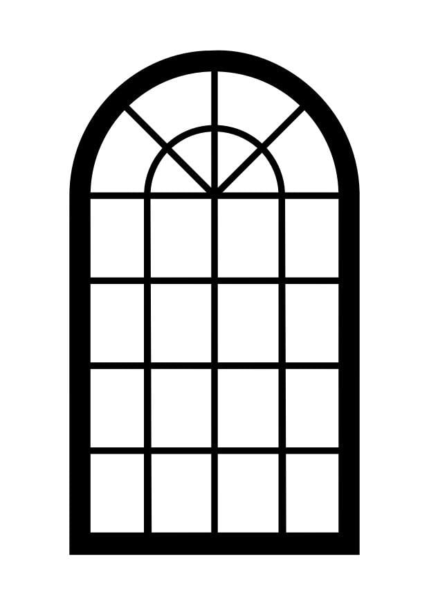 Dibujo para colorear ventana