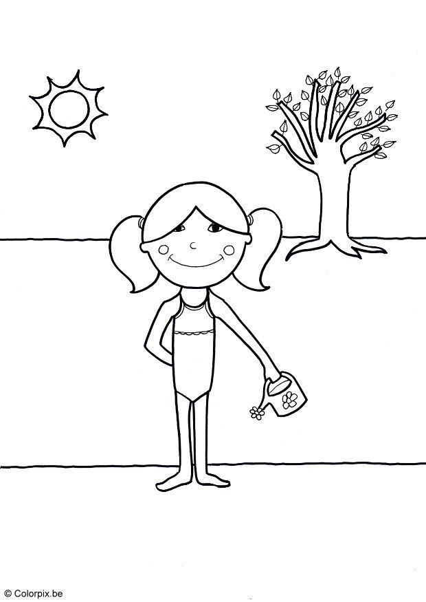 Dibujo para colorear verano
