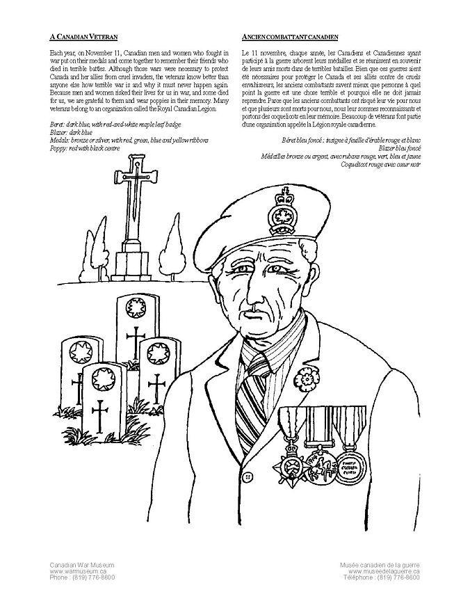 Dibujo para colorear veterano