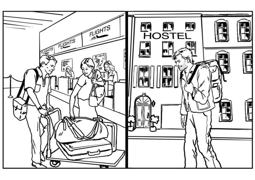 Dibujo para colorear viajar