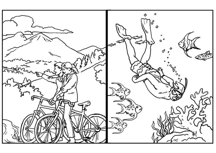 Dibujo para colorear viajar