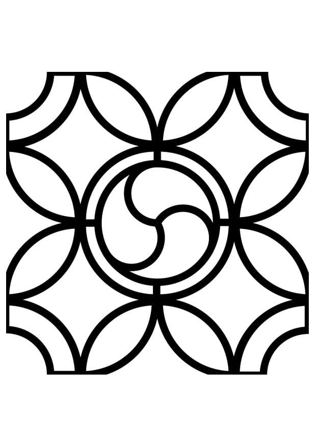 Dibujo para colorear vidrio templado