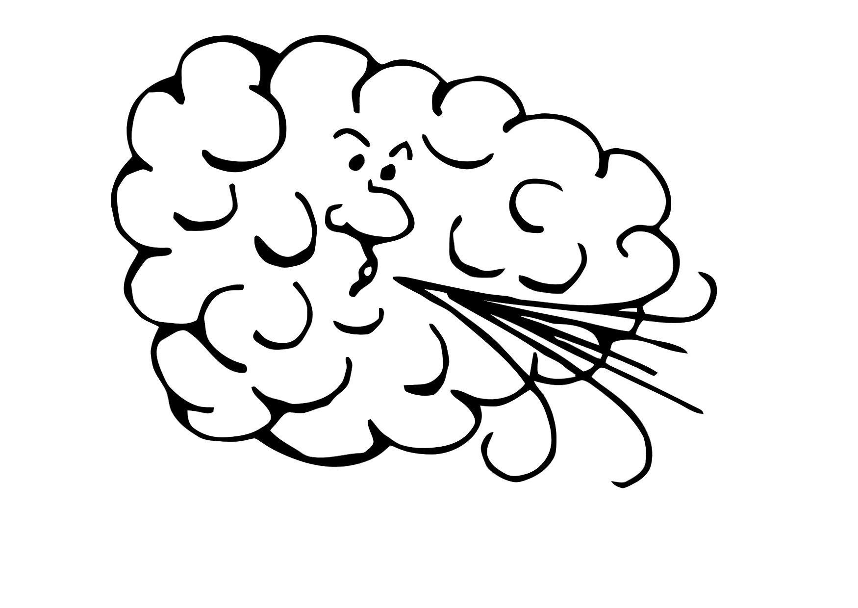 Dibujo para colorear viento