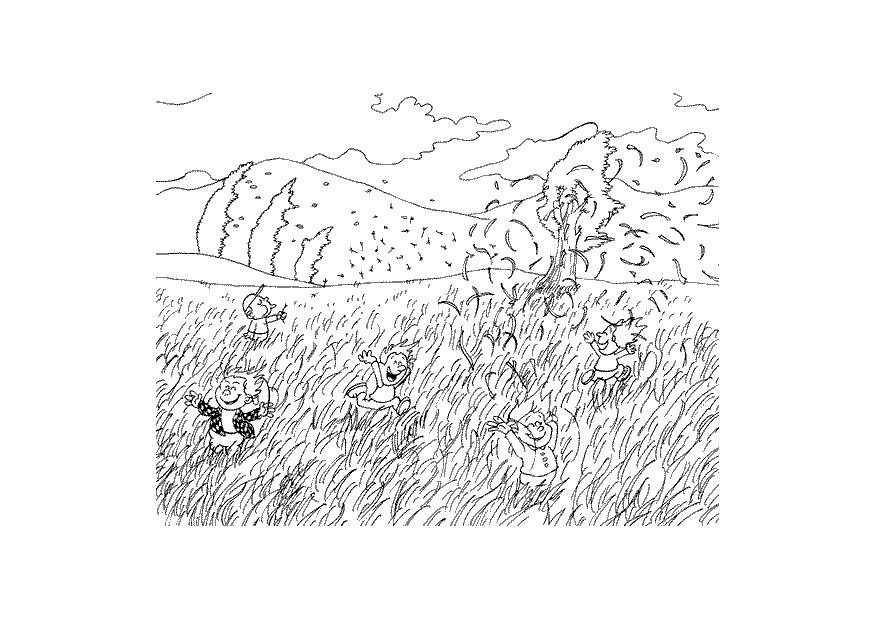 Dibujo para colorear viento