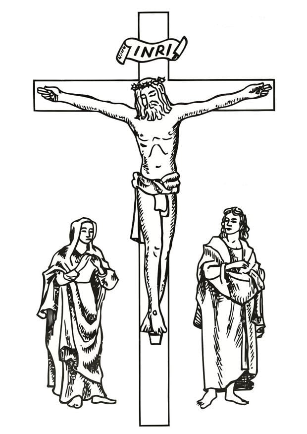 Dibujo para colorear viernes santo