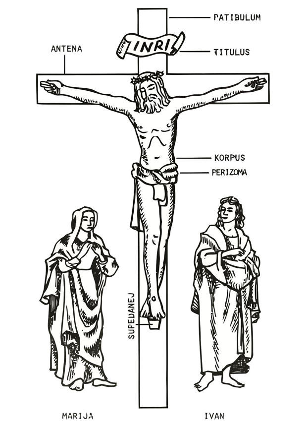 Dibujo para colorear viernes santo